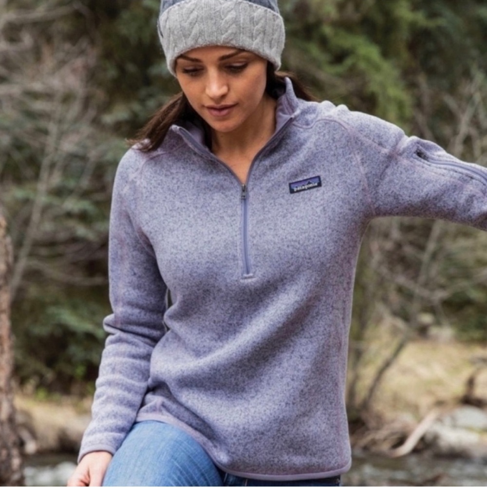Patagonia Smokey Violet 1/4 Zip Better Sweater, size Small